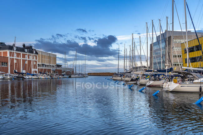 Marina em Kalmar, Suecia — Fotografia de Stock