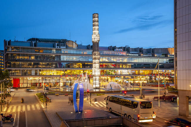 Общественная площадь в Стокгольме, Швеция — стоковое фото