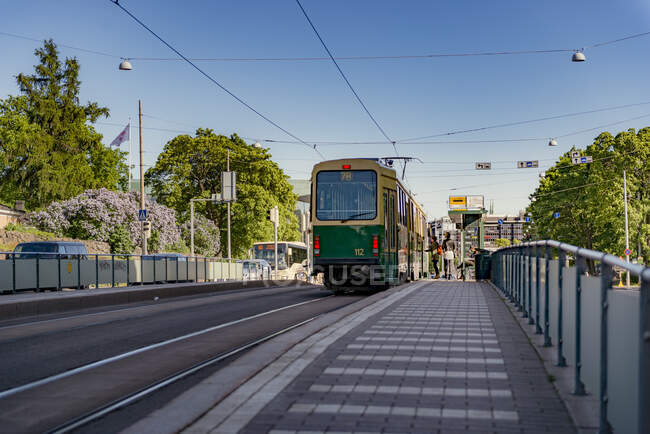 Tram in Helsinki, Finland — Stock Photo
