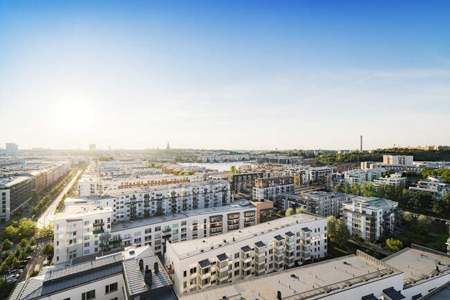 Hammarby Sjostad в Стокгольме, Швеция — стоковое фото