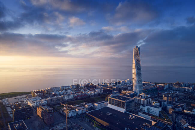 Grattacielo Turning Torso a Malmo, Svezia — Foto stock