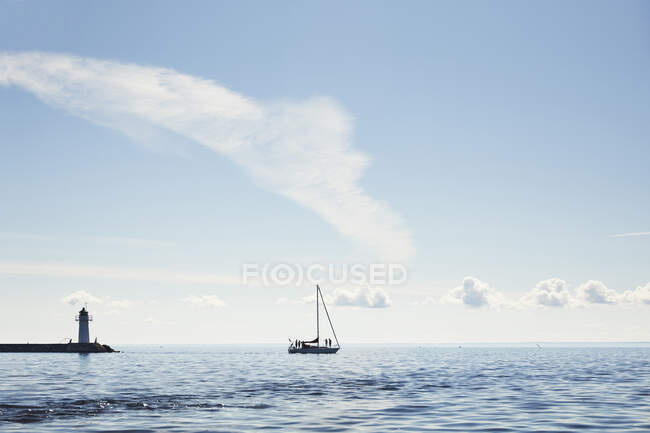 Яхт на озері Ваттерн (Швеція). — стокове фото
