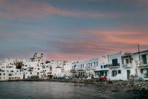 Scenic view of beautiful architecture in Paros, Aegean Sea, Cyclades, Greece — Stock Photo