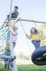 Children playing on play structure — Stock Photo