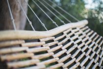 Close up view of Wooden hammock — Stock Photo