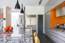 Modern kitchen indoors during daytime — Stock Photo