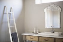 Luxury bathroom interior with ladder — Stock Photo