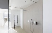 Modern minimalist luxury home showcase interior bathroom shower — Stock Photo