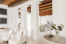 Luxury living room with pillars — Stock Photo