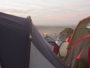 Tents outside music festival — Stock Photo