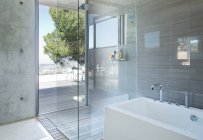 Shower and bath in modern bathroom — Stock Photo