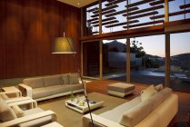 Confortable salon moderne intérieur — Photo de stock