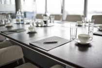 Table set for meeting in office — Stock Photo