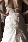 Close up of bride 's gown — стоковое фото