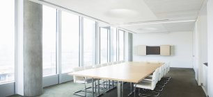 Empty meeting table in office — Stock Photo