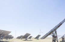 Solar panels in rural landscape — Stock Photo