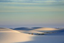 Ruhige weiße Sanddüne, weißer Sand, Neu-Mexiko, Vereinigte Staaten — Stockfoto