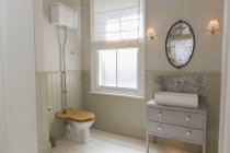 WC e lavabo in bagno decorato — Foto stock