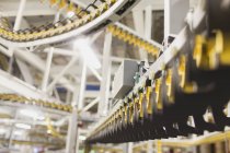 Printing press conveyor belts in printing plant — Stock Photo