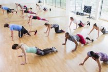 High angle view of exercise class — Stock Photo