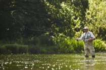 Рыбалка на реке — стоковое фото