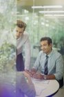 Attentive businessmen in conference room meeting — Stock Photo