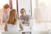 Businesswomen meeting in conference room at modern office — Stock Photo