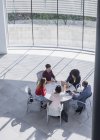 Reunión de empresarios, planificación en la reunión de oficina - foto de stock