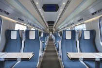 Seats in empty passenger train — Stock Photo