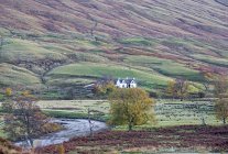 Haus in abgelegenen, ländlichen Glen, Glen Lyon, Schottland — Stockfoto
