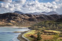 Paysage montagneux escarpé, Laide, Wester Ross, Écosse — Photo de stock