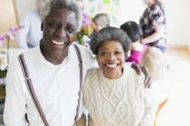 Portrait happy, enthusiastic senior couple — Stock Photo