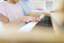 Mother and daughter playing piano — Stock Photo