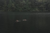 Couple swimming in lake — Stock Photo