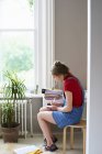 Young female college student studying — Stock Photo