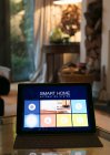 Smart home automation system on digital tablet — Stock Photo