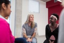 Women talking in support group circle — Stock Photo