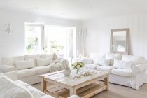 White home showcase living room — Stock Photo