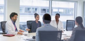 Doctors and administrators in conference room meeting — Stock Photo