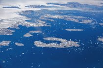 Vue aérienne fonte de la calotte glaciaire polaire Groenland — Photo de stock