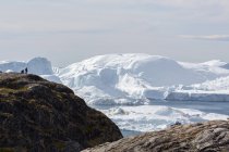 Scenic view polar glacial ice Disko Bay West Greenland — Stock Photo