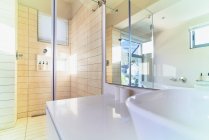 Modern home showcase interior bathroom shower — Fotografia de Stock