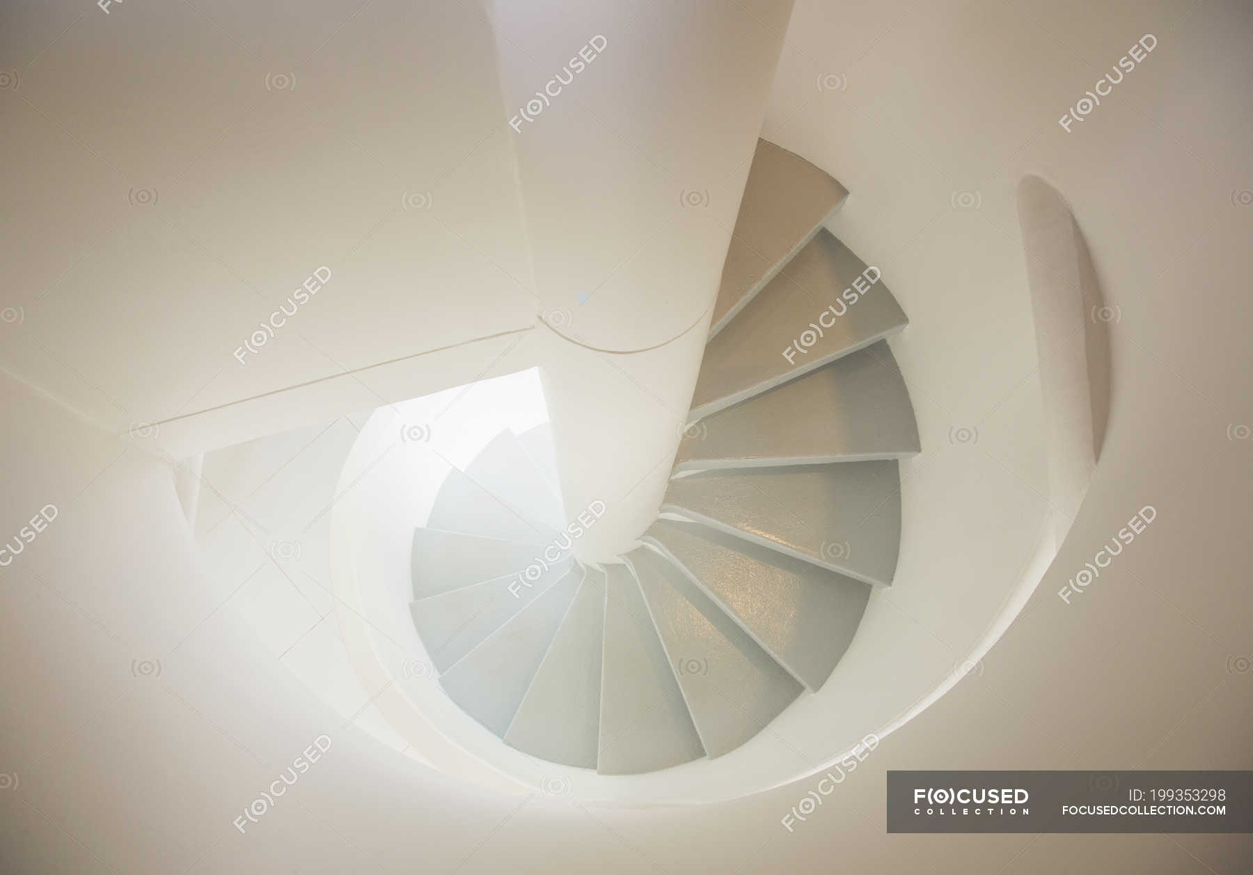 White Spiral staircase indoors — backdrop, sunny - Stock Photo | #199353298