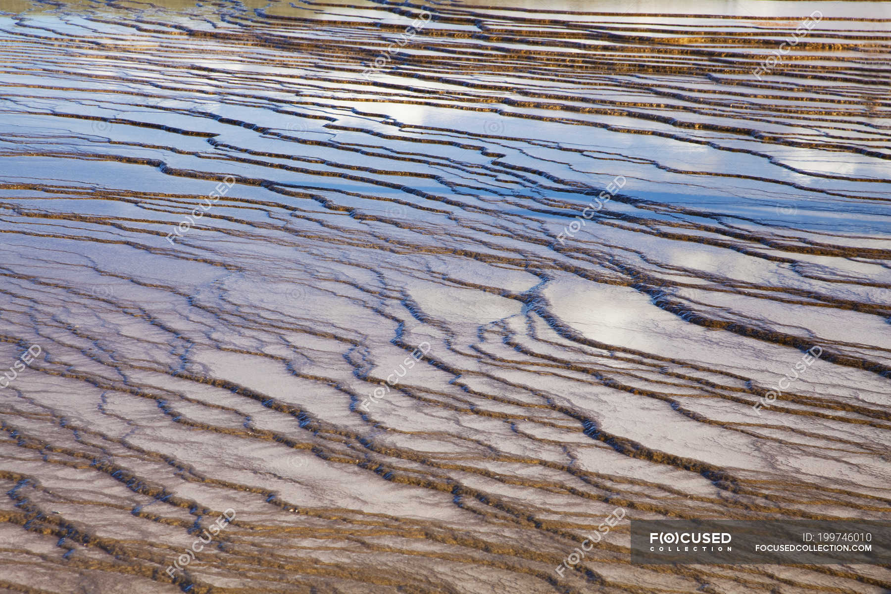 Rock formations in hot spring during daytime — pattern, outdoors ...