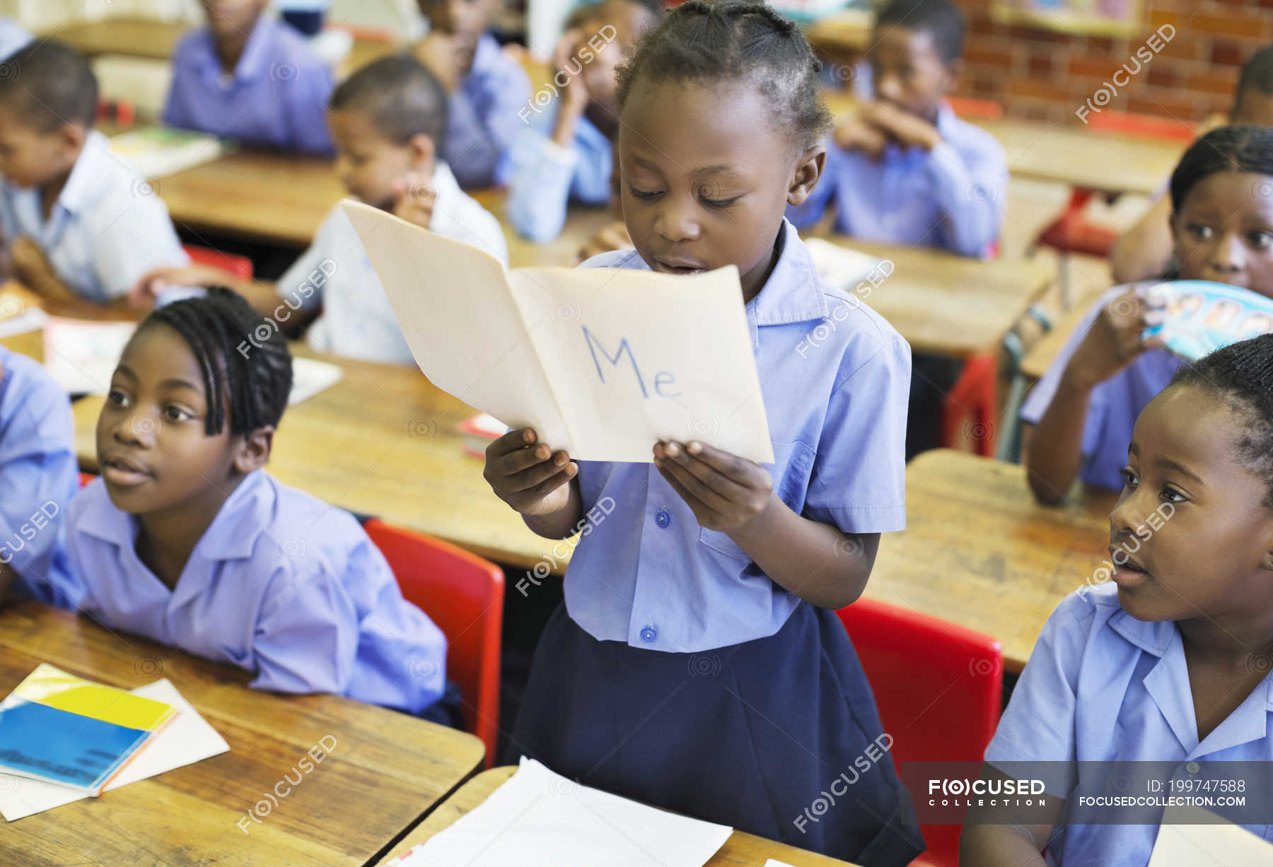 African American Student Reading Aloud In Class Education Students 