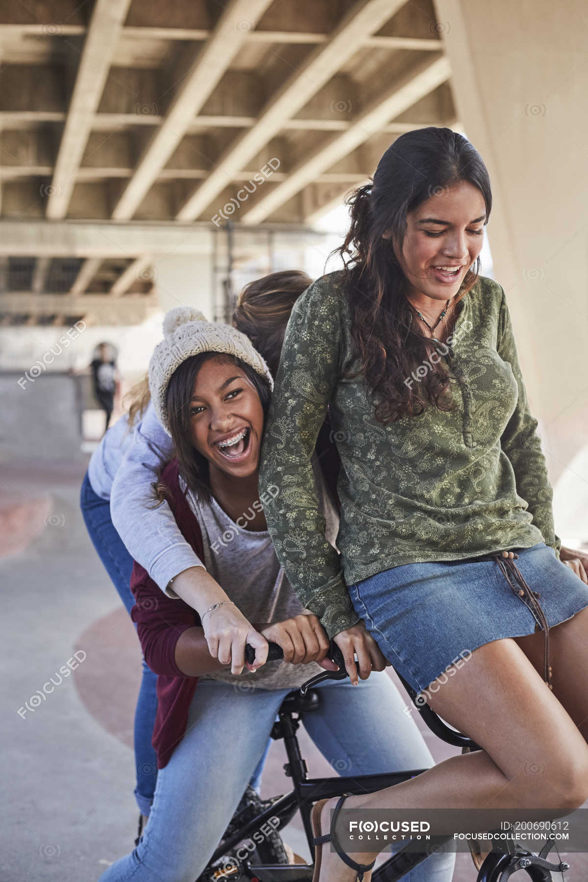 Sweet Teen Girls Riding