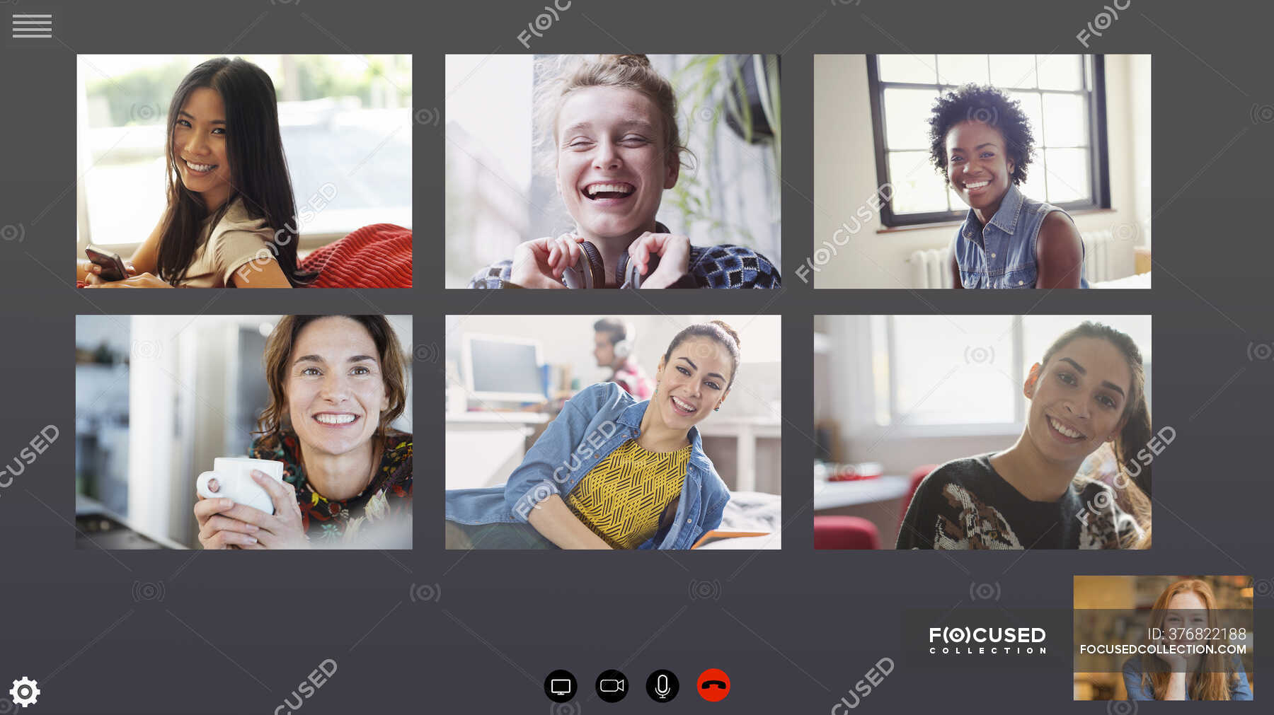 Happy women friends video conferencing during COVID19 quarantine