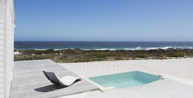 Lounge chair at luxury modern house — Stock Photo
