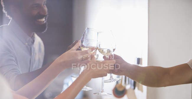 Friends toasting each other at party — Stock Photo