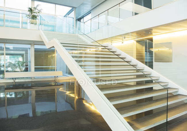 Modern lobby and staircase — Stock Photo